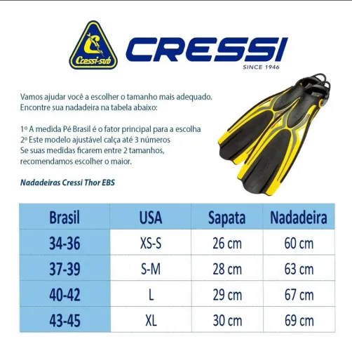 Nadadeira de Mergulho Cressi THOR EBS