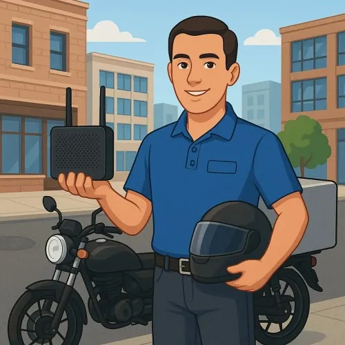 Técnico de moto CEP 053 retirada de equipamentos