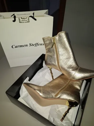 Bota Couro Legitimo Carmen Steffens 