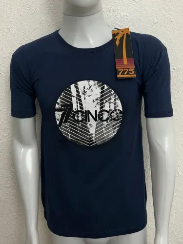 Camiseta 775 Tamanho Pp Azul Marinho Estampa Frente Novo