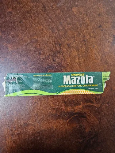 Antigo rótulo maionese Mazola anos 90