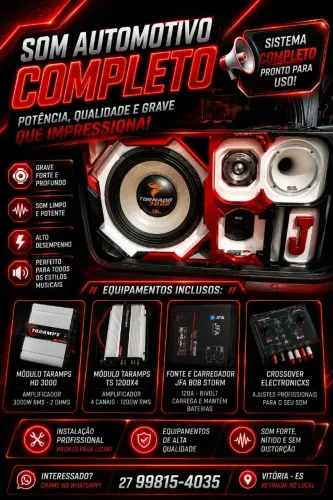 SOM AUTOMOTIVO COMPLETO TOCANDO MUITO - PREÇO DE CUSTO, VENHA COM AS NOTAS!