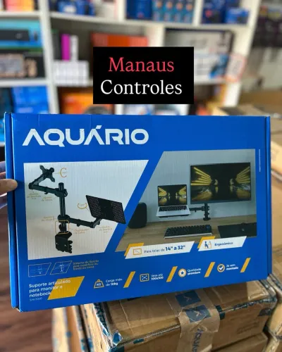Suporte de Monitor com Apoio para Notebook