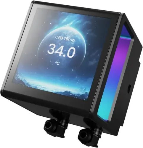 (LACRADO) Water Cooler Gamdias Chione P5-240 Preto RGB com Tela IPS LCD 3.4? 240mm