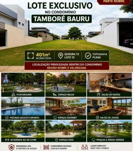 Lote Exclusivo no Tamboré Bauru