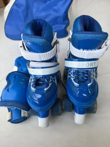 Patins infantil rodas intercambiáveis inline e paralelas ajustável até o tamanho 30