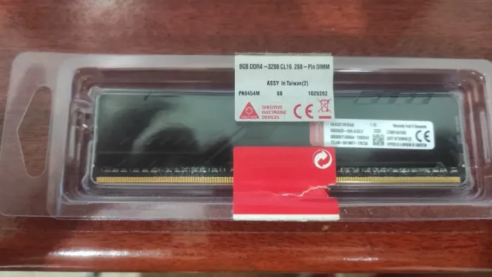 Memória Ddr4, 8gb, 3200mhz, CL16 - Kingston HyperX Fury HX432C16FB3/8 (Nova)