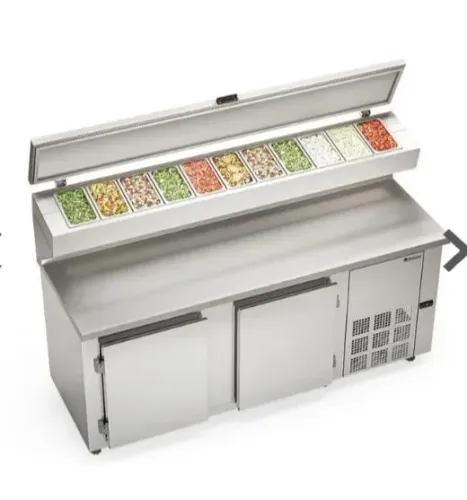 NZ. Balcão de serviço condimentador refrigerado inox 2,00m Gelopar
