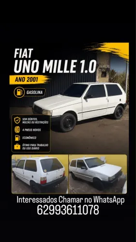 Fiat Uno Mille/ Mille EX/ Smart 2P (álcool) 2001