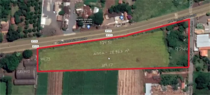 Área industrial à venda no Bairro Cascalho com 20.863 m².