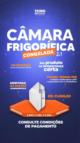 Câmara Fria Congelada 2x1