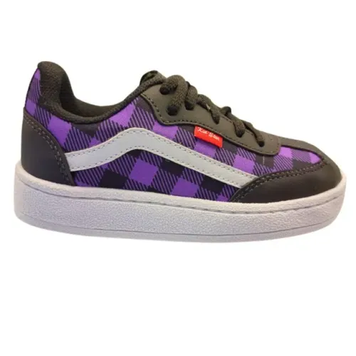 Tênis Casual Infantil Meninas Xadrez KidStar Preto 120PR