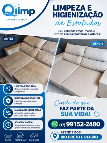 Limpeza de estofados Lava Sofa Rio Preto