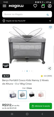 Berço portátil COSCO