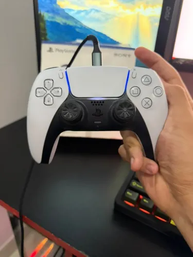 Controle de PS5 Wireless (Acompanha Fio de 3m e control freek)