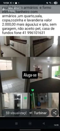 2100 Alugo casa no capão da imbuia pra mais um imovel grande coz/ mobilia