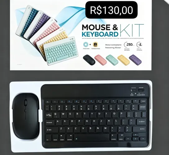 Kit teclado e mouse que transforma seu Cell, tv em computador via bluetooth 