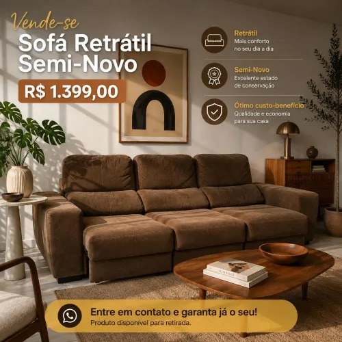 Vende-se Sofá Retrátil
