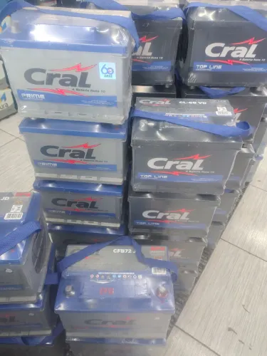 Bateria Carro Cral 60 Amperes - Baterias Novas, Lacrada e selada