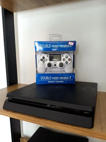 Ps4 slim 1tb mais controle de acompanhamento 3 meses de garantia