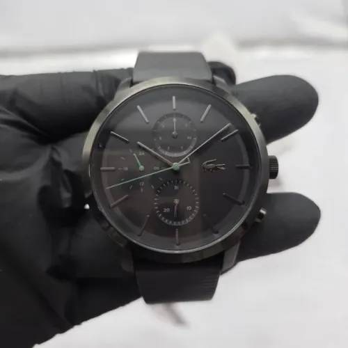 Relógio Lacoste Cronógrafo Preto Original Novo