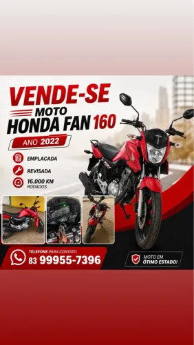 Vendo moto Honda fan , estado de nova. Só 16. .000 km