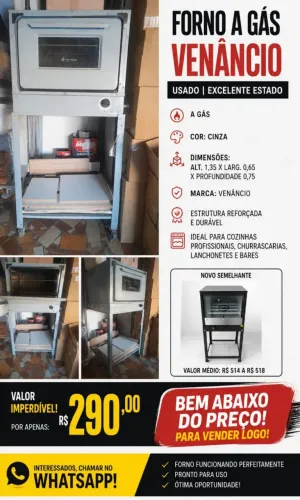 Forno a gás Venâncio 