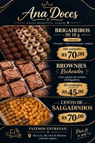 DOCES, SALGADOS DA ANA!