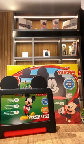 Tablet Infantil Mickey com Capa Emborrachada + Carregador - Novo