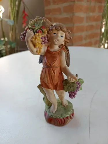 Anjo do Outono Santini - Escultura Clássica Italiana em Resina