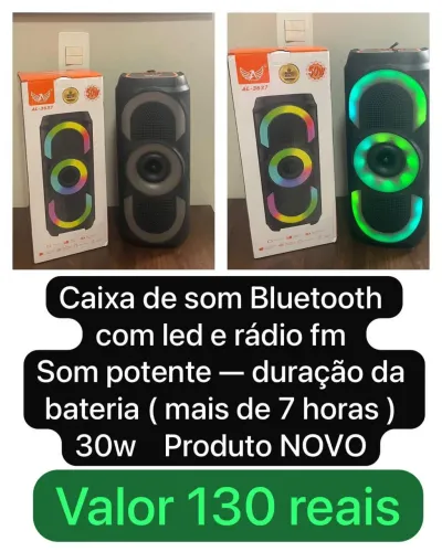 Caixa de som Bluetooth nova