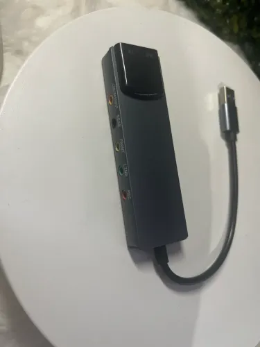 ? Placa de Som USB Externa 5.1 / 7.1 com Entrada para Microfone e Áudio