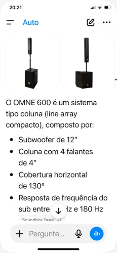 Sistema de som Soud voice omne600