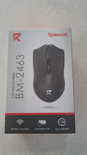 Mouse Sem Fio Redragon BM-2463 2.4G Wireless - Até 4000 DPI - Novo na Caixa