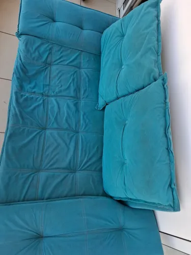 Sofá 2 lugares azul