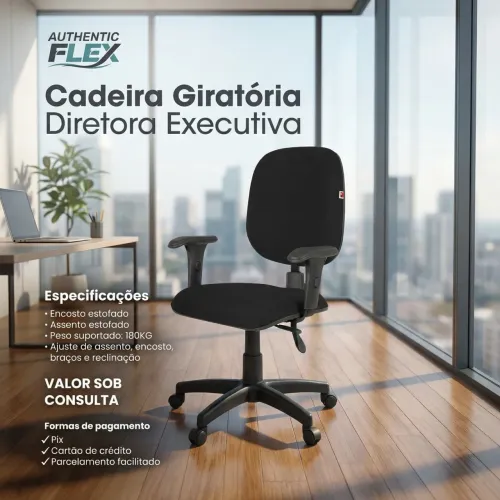 Cadeira diretor authentic flex 