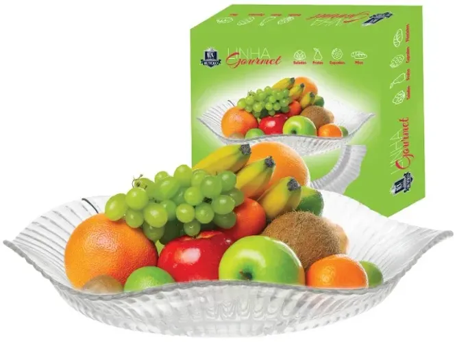 Fruteira e Saladeira Ruvolo de Vidro Gourmet