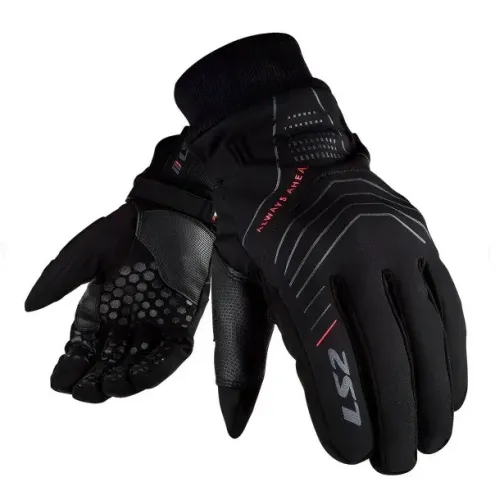 LUVA LS2 CIVIS BLACK TAMANHO S PEQUENA NOVA IMPERMEAVEL TOUCH MOTOCICLETA
