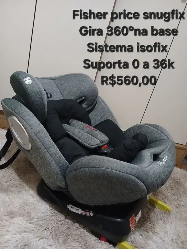 Gira 360 graus,sistema isofix,cadeirinha carro galzerano
