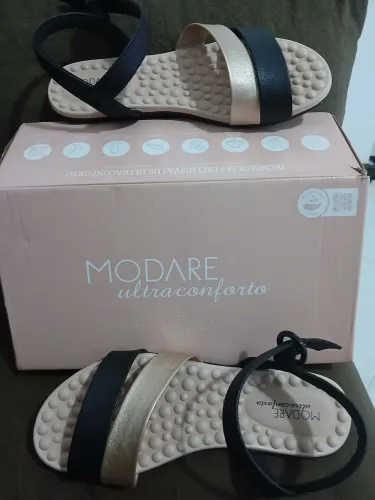 Sandália confortável ortopédica Modare