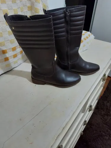 Bota Infantil Pampili marrom café Tamanho 32