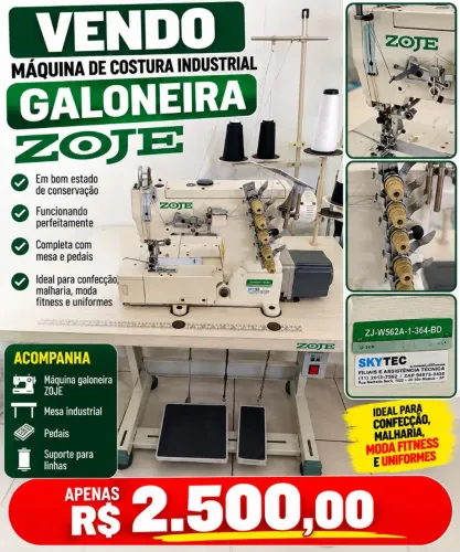 Máquina de costura Galoneira