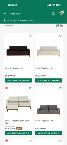 Sofá 3 lugares 