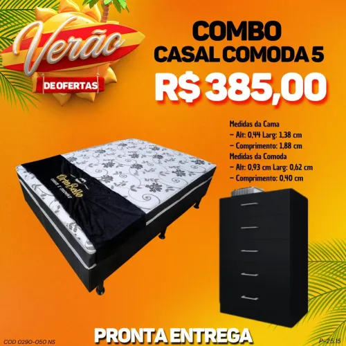Combo cama + cômoda