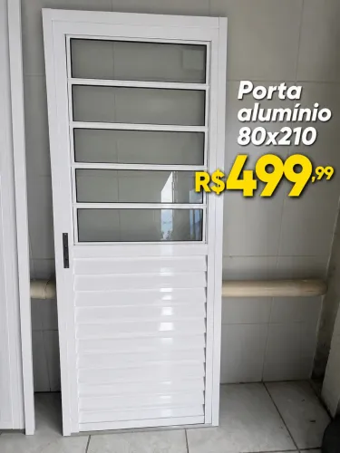 Porta alumínio 80 X 210 basculhante