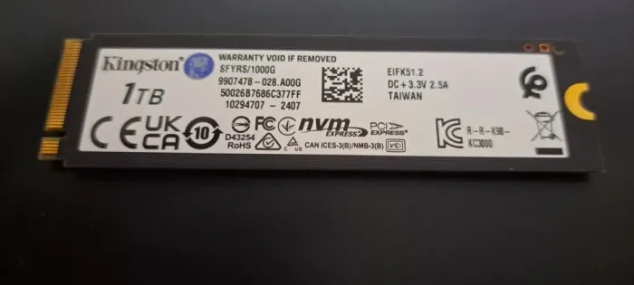 SSD NVME M.2 1TB FURY RENEGADE KINGSTON 4GEN X 4 7400MBPS GARANTIA