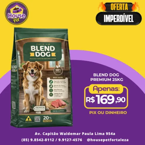 Racao Blend Dog Premium Adulto 25kg