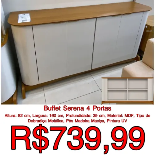 Aparador Buffet Serena / frete grátis / pague na entrega