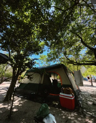 Barraca de camping oito lugares