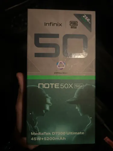 Smartphone Infinix Note 50X 5G 8GB RAM 256GB, Tela 6,78", HD+ 120HZ Câmera 50MP, 8MP